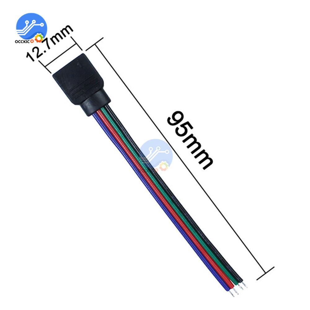 5pcs 4pin Male Female Strip To Controller Adapter Cable Wire for 5050 3528 SMD RGB RGBW RGB+CCT LED Strip Light