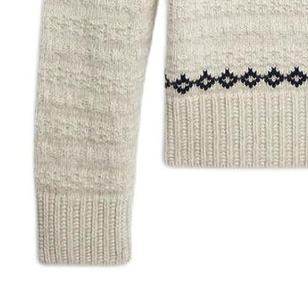 Polo Ralph Lauren Fair Isle Pattern Ribbed High Neck Sweater Kids Sweater Off-White 313920103-001