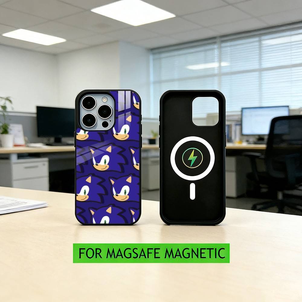 S-Shadow S-Sonic Phone Case For iPhone17,16,15,14,13,12,11 Plus,Pro Magnetic with Magsafe Wireless Charging
