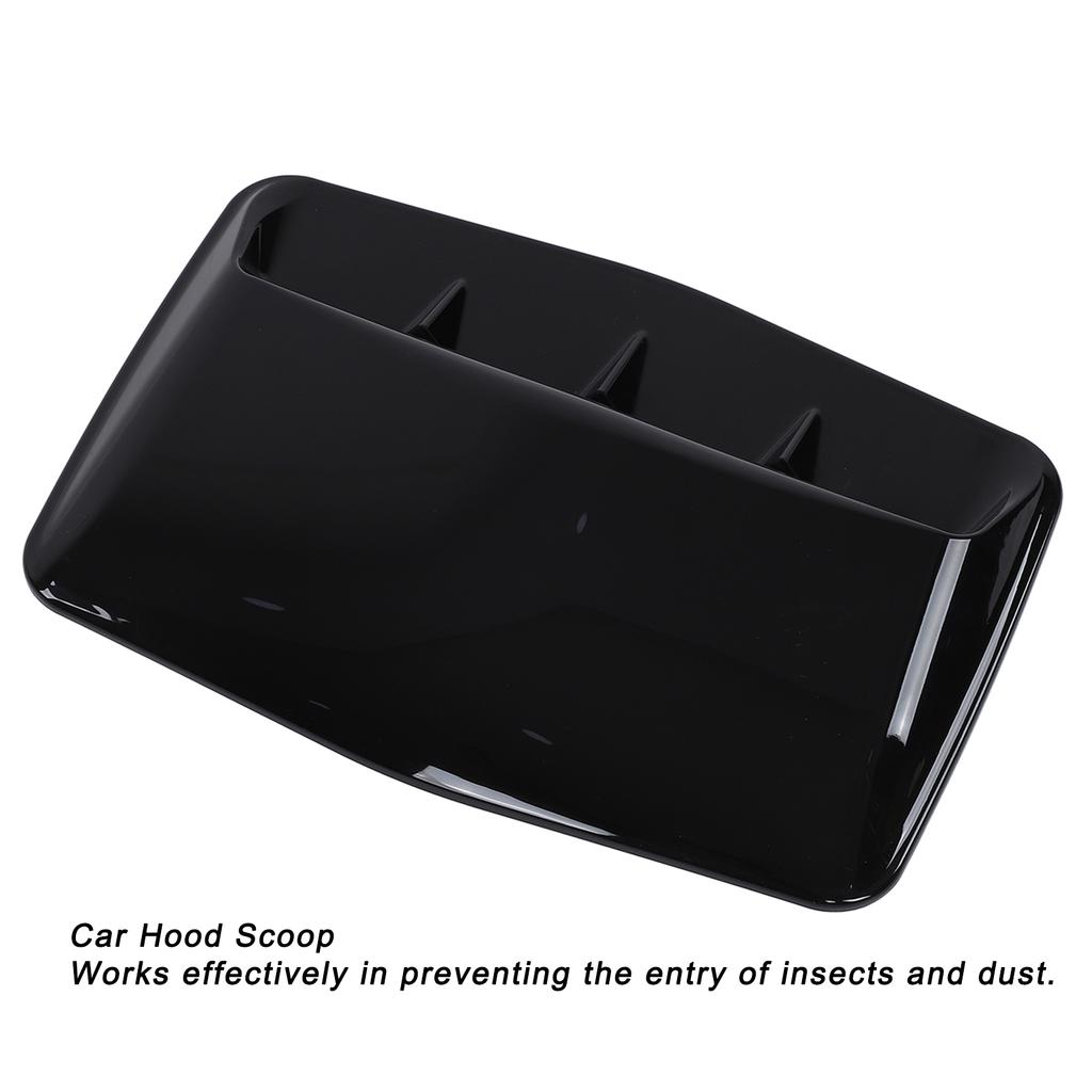 Car Hood Scoop Cowl ABS Vent Decorative Cover with Tape for Automotive Modification