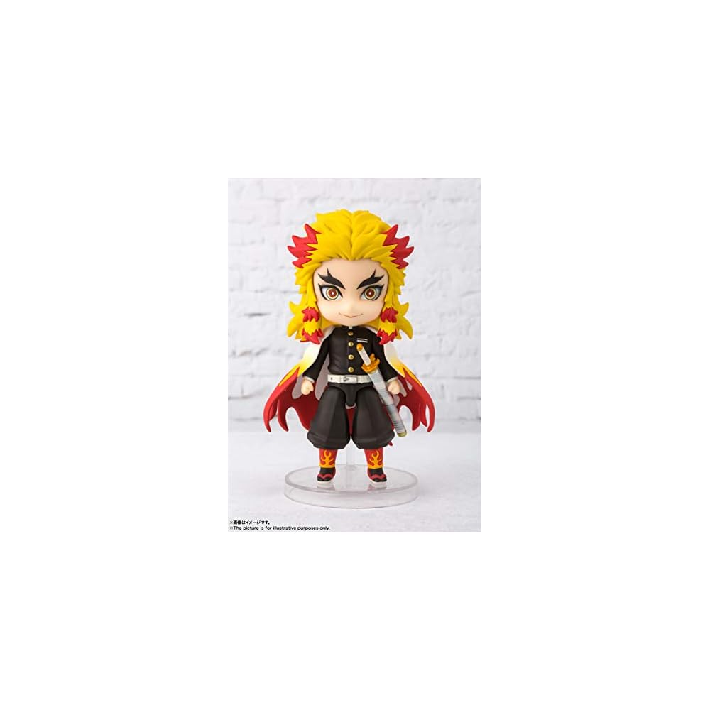 TAMASHII NATIONS Figuarts Mini Demon Slayer Rengoku Kyojuro 90mm PVC ABS Painted Action Figure