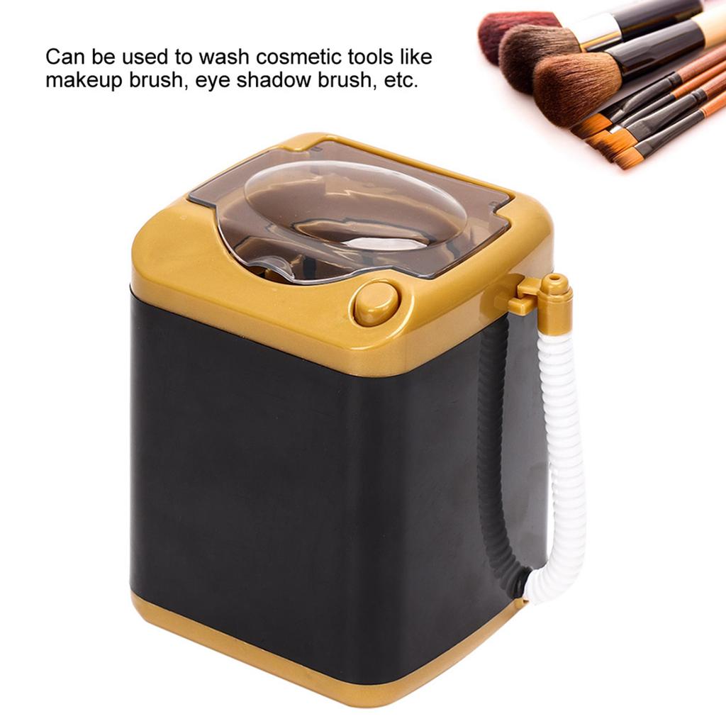 Electric Mini Washing Machine Cosmetic Tool Cleansing Machine Children Toy Gift Gold