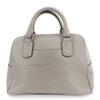 Used Michael Kors Handbag Leather Gray With Charm