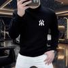 Men's Trendy 2026 Fashion Letter Hoodie - Slim Fit Long Sleeve Velvet T-shirt for Autumn/Winter