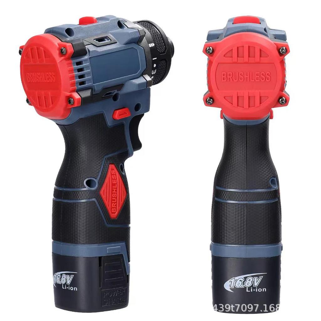 Brushless Impact Drill & Electric Screwdriver with Quick Chuck for Handheld Hole Drilling and Decoration