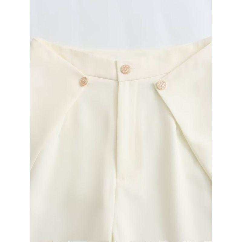 Kaslead New Arrival Women's Clothing Fashion Style Fashion Casual Easiest for Match Asymmetrical Straight-Leg Trousers