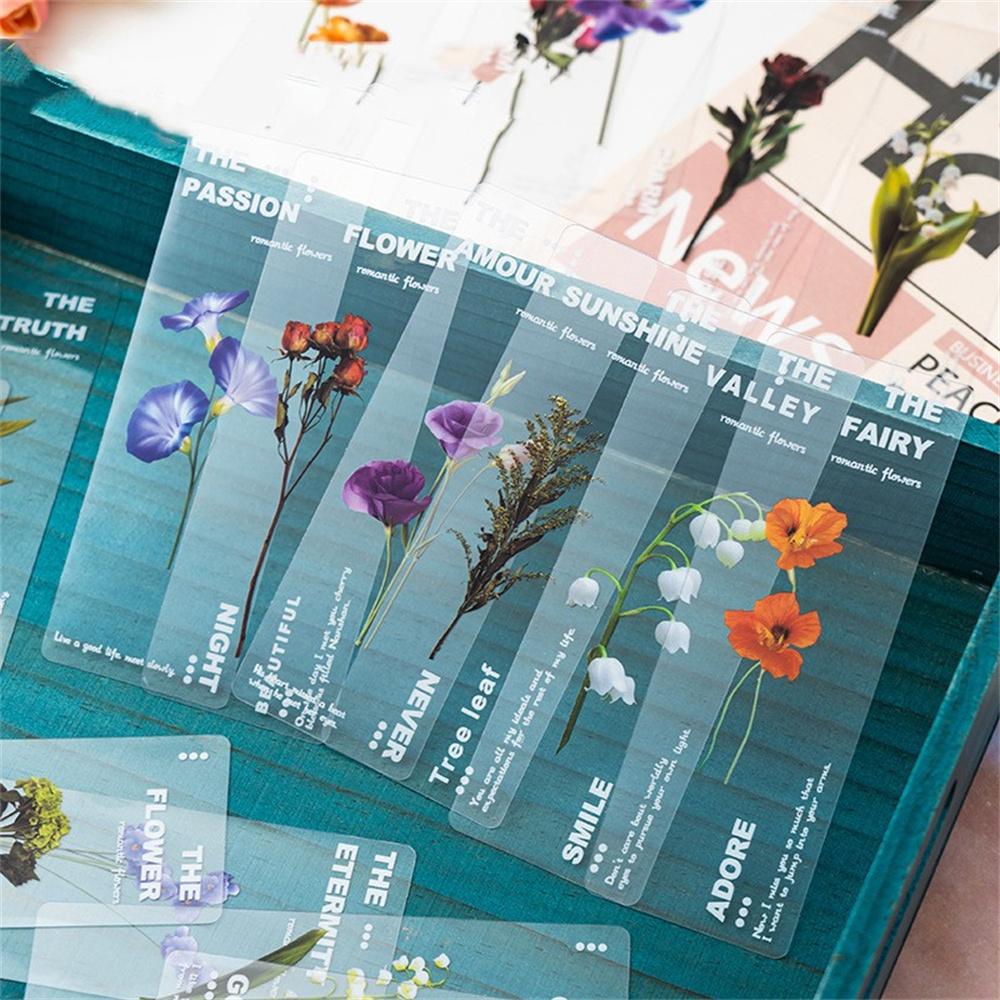 Dried Flower Bookmark Semi-Transparent Natural Plant Bookmark Pet Bookmark Natural For Books Office Study