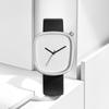 Men's Minimalist Watch Fashion Versatile Men's and Women's Square Watch Scale Black and White Premium Quartz Watch