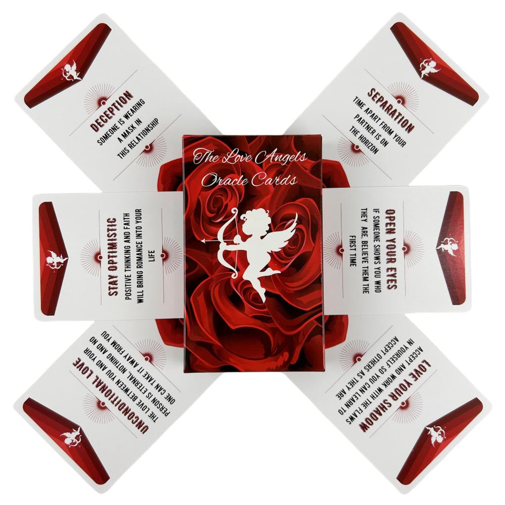 The Love Angels Oracle Cards Stone Divination Deck English Vision Edition Tarot Board Playing Game For Party