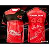 Tricou de curse Hamilton #44 Roșu Negru Ediție Specială Unisex de Vară Respirabil Uscare Rapidă Fani Motorsport Top Casual Ciclism