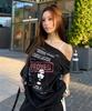 DAUSPICE Choreo Rights One-Shoulder T-Shirt Black