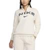 Nike Sportswear Phoenix Fleece Logo FW24 Outdoor Casual Sports Pullover Long Sleeve Jacket Women Jackets Off-White FV7680-104