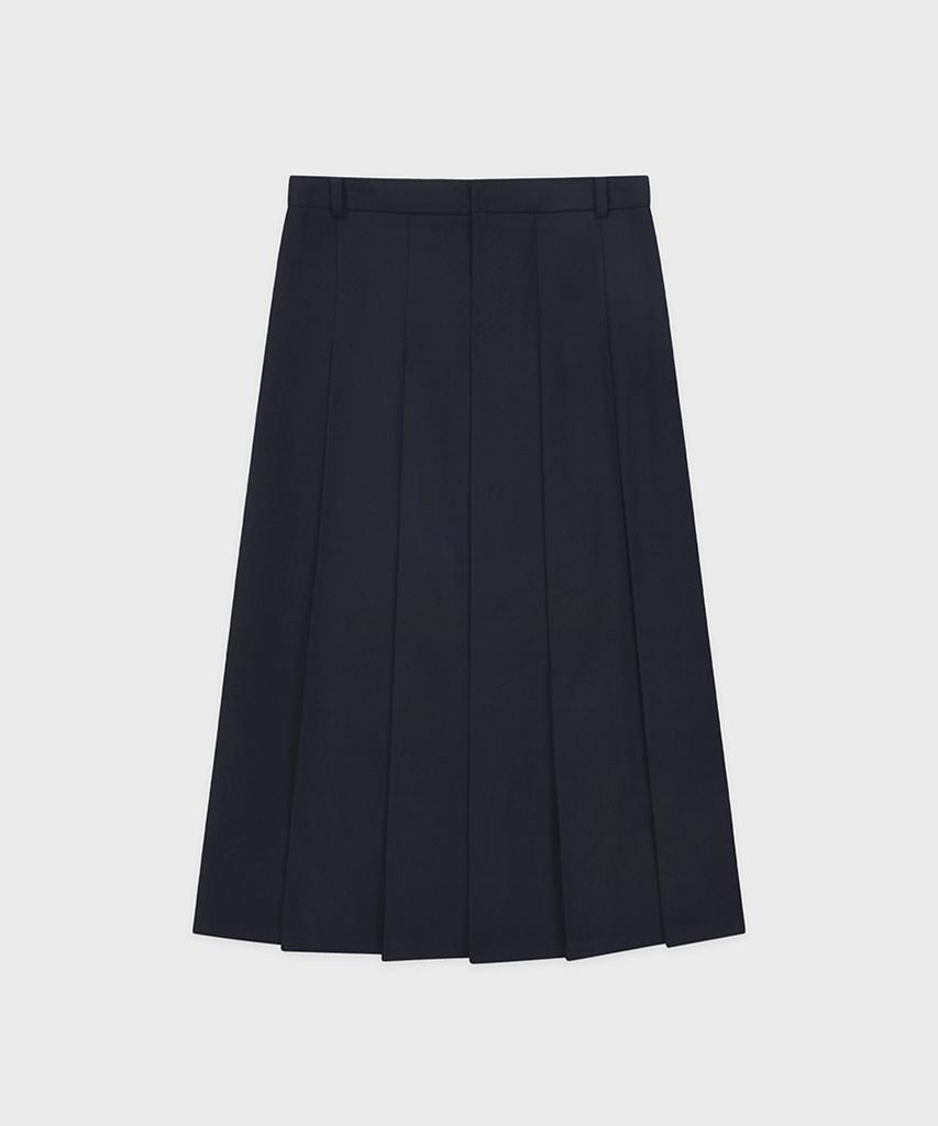 Sinun Sinoon Pleated Maxi Skirt (Navy)