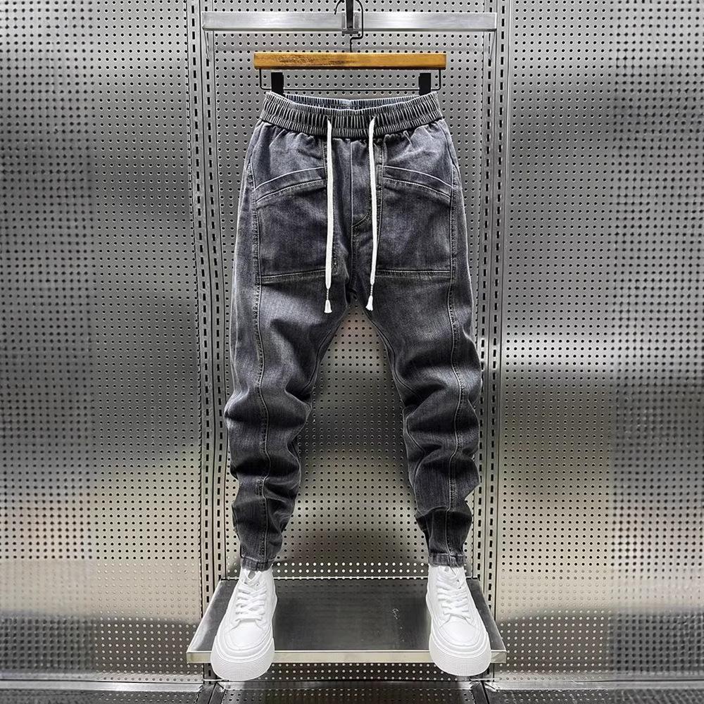 

Весенние мужские повседневные укороченные джинсы с эластичной резинкой на талии S