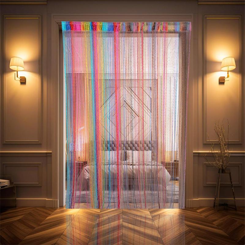 3Mx3M Kurtyna z frędzlami na drzwi Kurtyny na drzwi, Rzadka płaska srebrna wstążka, Frędzle z nici Panel okienny Dzielnik pokoju Uroczy pasek Chwosty Imprezy z cekinami