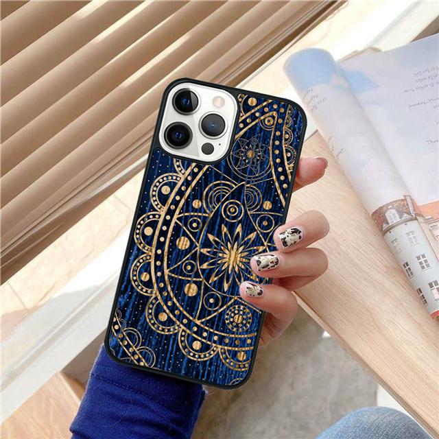 Mandala flower Pattern Coque Shell For iPhone 17 Air 15 16 14 13 12 Pro Max 11 Pro Max Plus Phone Case Cover