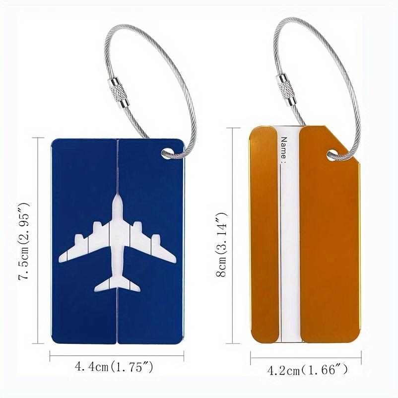 5 Peças de Etiquetas de Bagagem de Avião de Alumínio Amigáveis à TSA Etiquetas de Identificação para Mala de Viagem