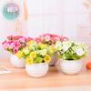 Mini Potted Artificial Flowers Set - Decorative Floral Ornaments for Desktop & Wall Shelf
