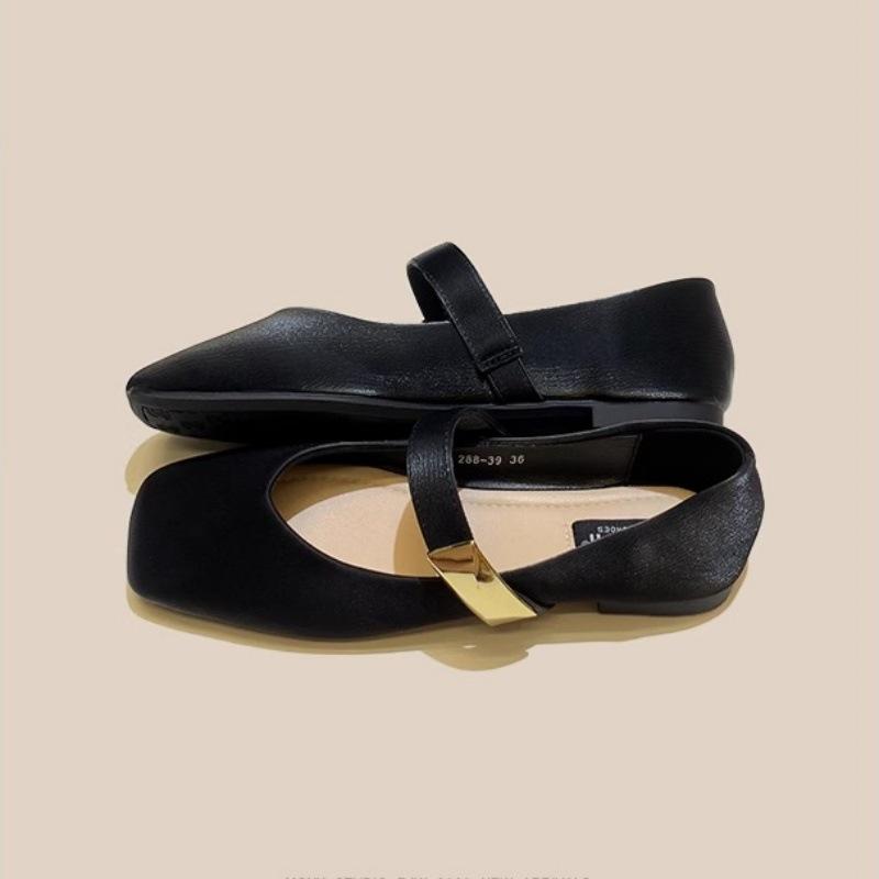 Pantofi de damă la modă cu șireturi și cataramă, încălțăminte casual cu vârf pătrat, pantofi cu talpă plată, sol moale, ușori, mărime mare, pantofi casual, sapatos