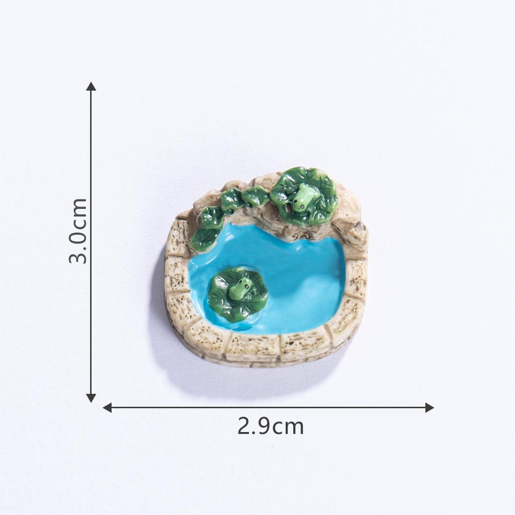 Creative Simulation Pool Figurine Ponds Model Resin Craft Moss Micro Gardening Landscape DIY Decorative Accessories