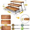 Étagère en Bois Plateau Étagère Simple Amovible Thé de l'Après-midi Sushi Occidental Dessert Fruit Repas Organisateur de Nourriture Assiettes