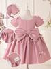 3-8J Weihnachtskleid Neugeborenes Taufe Hochzeitskleid für Baby Mädchen Erste Geburtstagsparty Kleidung Kleinkind Mädchen Taufkleid Kleidung L6015