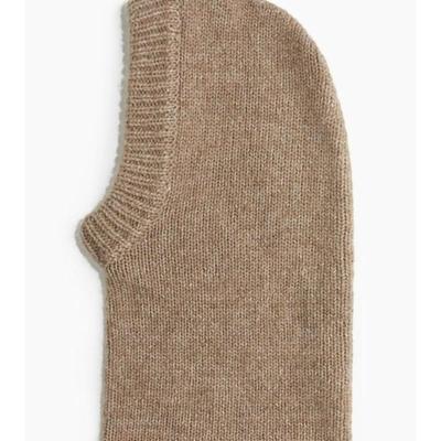 H&M Knitted Balaclava In Greige Melange 1264625002
