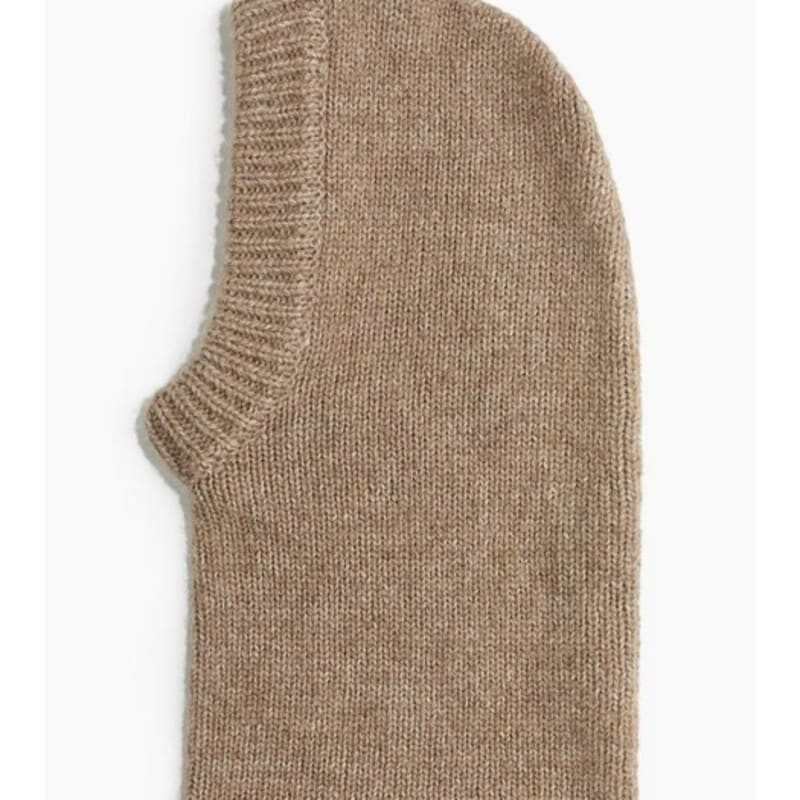 

H&M Knitted Balaclava in Greige Melange 1264625002 ONESIZE