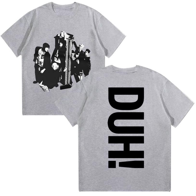 

P1Harmony 2025 Мини-альбом DUH Графические футболки Хлопковые топы с коротким рукавом Мужская одежда Подарок для фаната P1Harmony Одежда Унисекс XXL серый