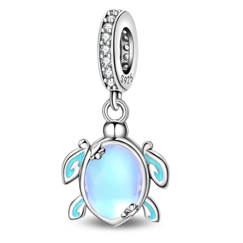 Fashion 925 Silver Summer Ocean World Series Sea Turtle Starfish Crab Octopus Charms Beads Fit 925 Bracelet DIY Jewelry