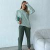 Summer Women Long Sleeve T-shirt O Neck Stripe