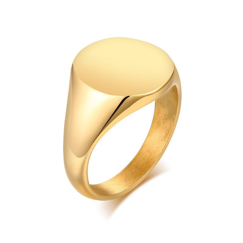 

Rose Gold Color Pinky Signet Ring for Women ,Stamp Seal Ring Valentine s Day Gift US Ring Size 10