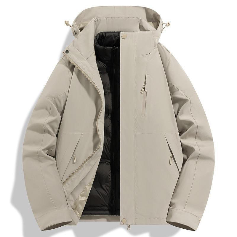 Jacket Women's 2025 New Three-in-one Removable Windproof and Waterproof Mountaineering Suit Autumn and Winter Coat Men
