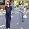 Summer Sportswear Set for Women Aged 40-50: Short-Sleeve T-Shirt & Casual Two-Piece Outfit