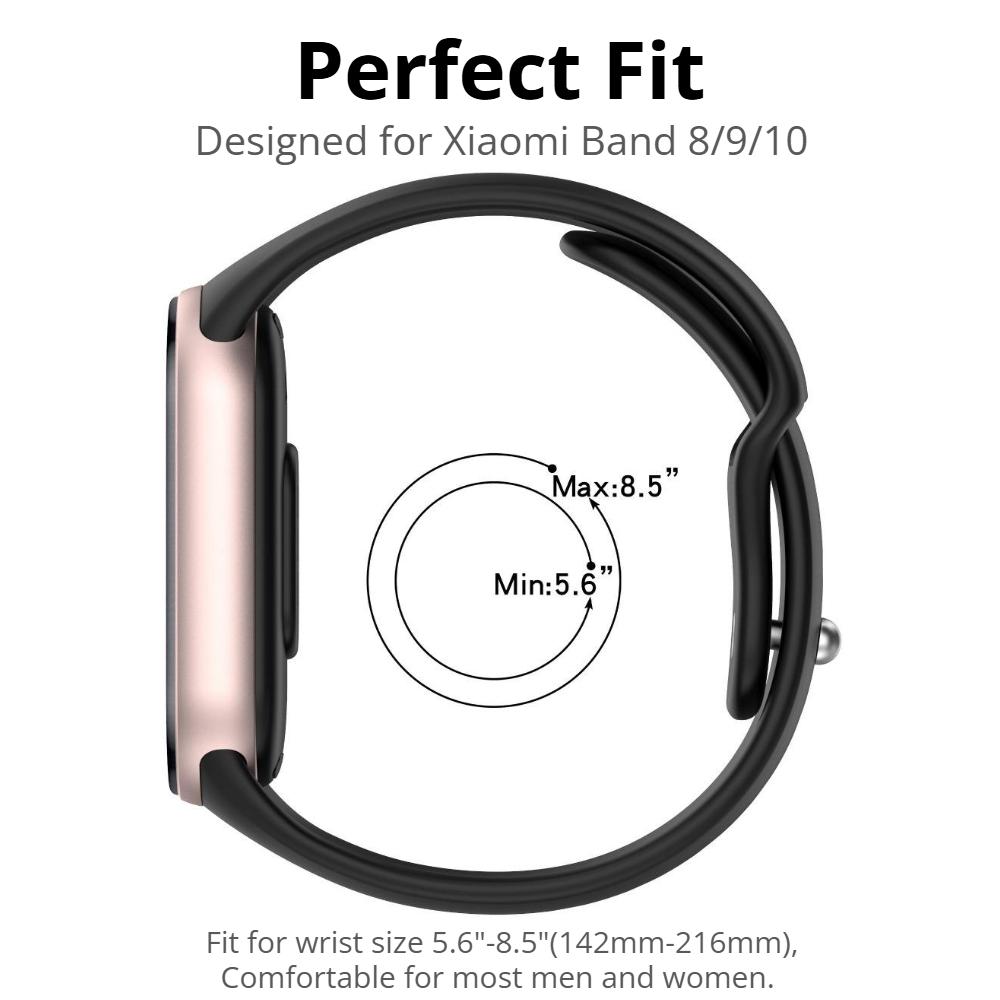 Für Xiaomi Band 8 9 10 Armband SmartWatch Zubehör Silikon Sport Ersatzarmband pulseira correa Für MiBand 10 Armband