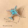 Creative Airshow Fighter Jets Airplane Brooch Pins for Women Men Blue Enamel Oil Brooches Clothing Backpack Accessories Jewelry