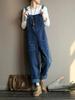 Autumn/Winter Solid Color Casual Corduroy Long Overalls