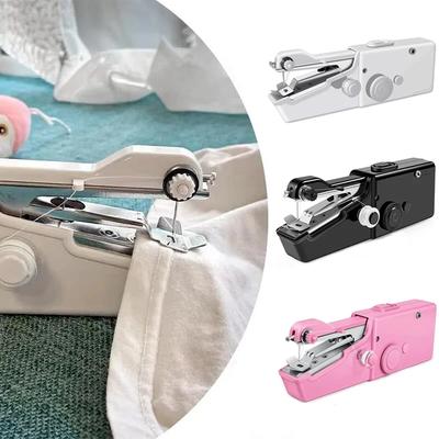 Máquina de coser portátil de mano, Mini costura de costura, telas de ropa inalámbricas, máquina de coser eléctrica