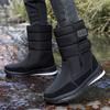 Men's Winter Warm Fleece-Lined High-Top Snow Boots Thick Sole Outdoor.