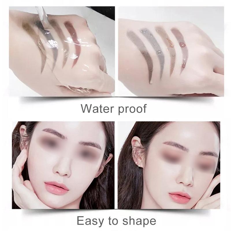 Waterproof 4 Point Liquid Eyebrow Pencil with 3D Long Lasting Eye Brow Brush - Natural Microblade Makeup Tools