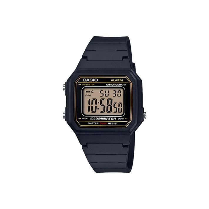 CASIO Men YOUTH Coffee Watch W-217H-9AVDF W-217H-9AVDF Black Gold Watch Dial
