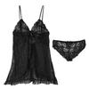 Transparent Red Sexy Lingerie Women's Underwear See Through Sleepwear Lace Nightdress and Panty Pijamas Sets Female Sexy Nighty