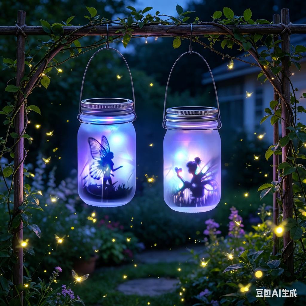 Creative Solar Mason Jar Cap Cap Light String 20 LED Waterproof Fairy Firefly Jar Lid Lights for Patio Garden Wedding Decoration