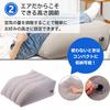 Ateena Leg Pillow, Knee Pillow for Sleeping, Knee Cushion, Under-Knee Pillow, Foot Pillow, Memory Foam Cover, Washable, Pump Included, Size D (Navy, 6