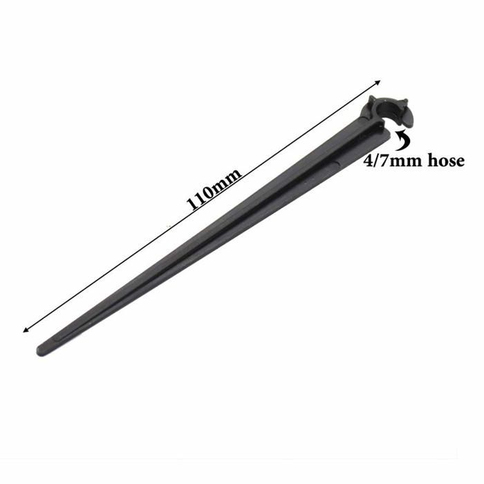 50 piquets de fixation pour tuyau d'arrosage goutte-à-goutte 4–7 mm, lot de 50, plastique 110 mm