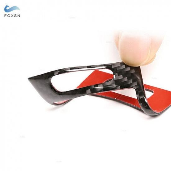 3Pcs CARBON FIBER CENTER AC CONTROL PANEL TRIM COVER For 04-10 E60 530i 528i M5