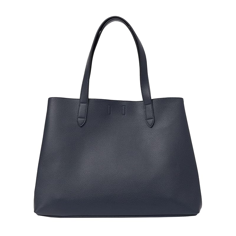 

[Ships] Ships Any SHIPS any bag Split leather tote bag With clutch bag 24FW men s 718400008 navy ONE SIZE