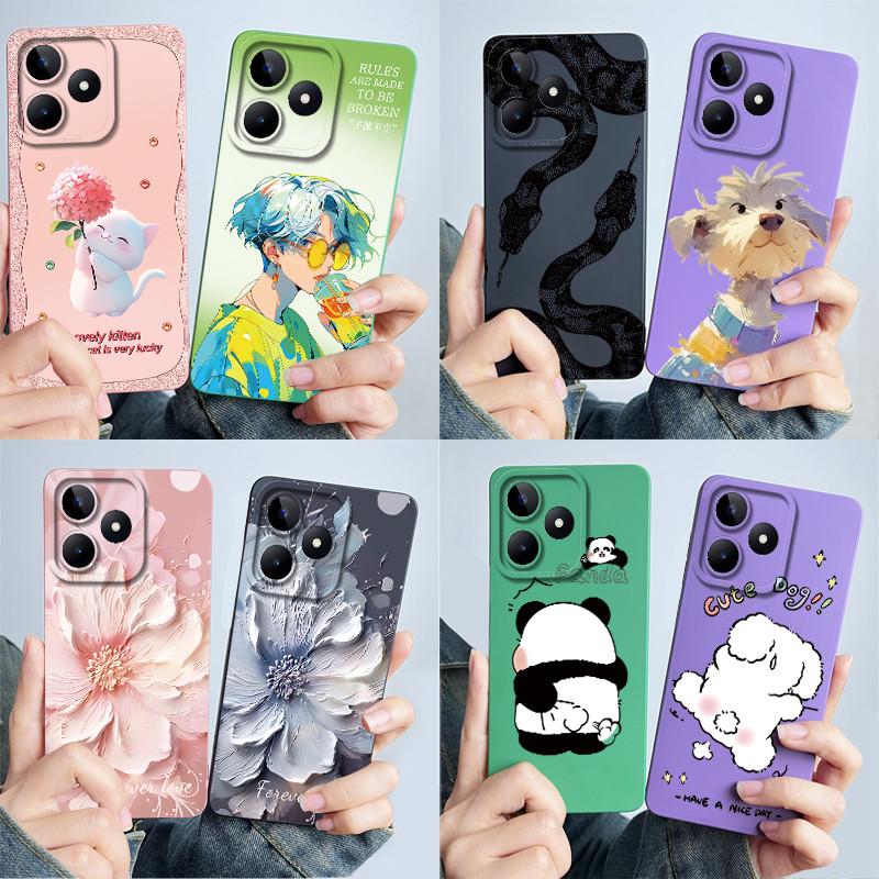 For Realme C51 RMX3830 C53 Note 50 RMX3834 Phone Case Funda Soft Silicone Sweet Painted Lovely Printed Protective Cover Coque