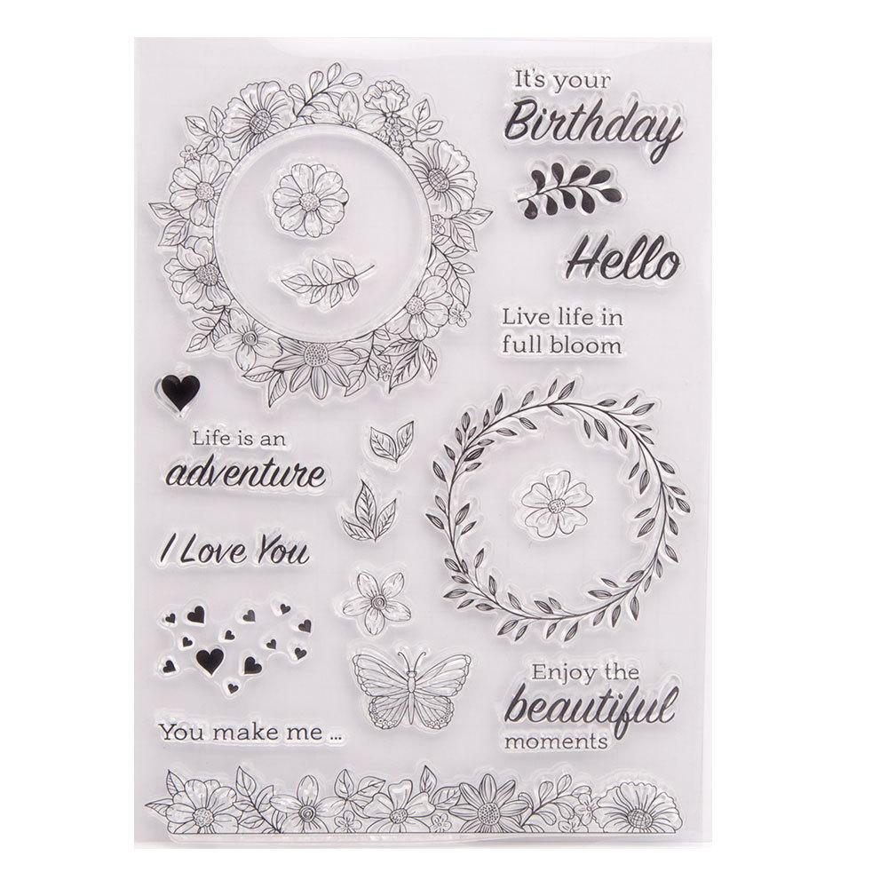 

Clear Stamps for Card Making Transparent Stamps Clear for Paper Card Photo Album and DIY Scrapbooking Crafting Supplies