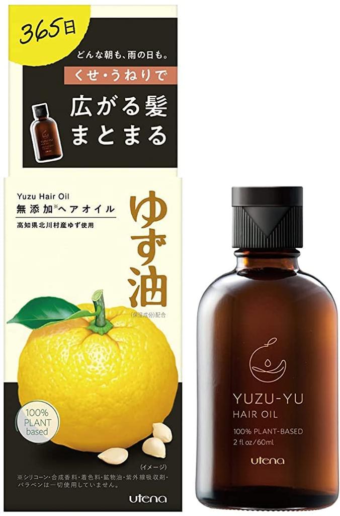 Utena [Bulk purchase] Yuzu oil additive-free hair oil 60mL x2 set